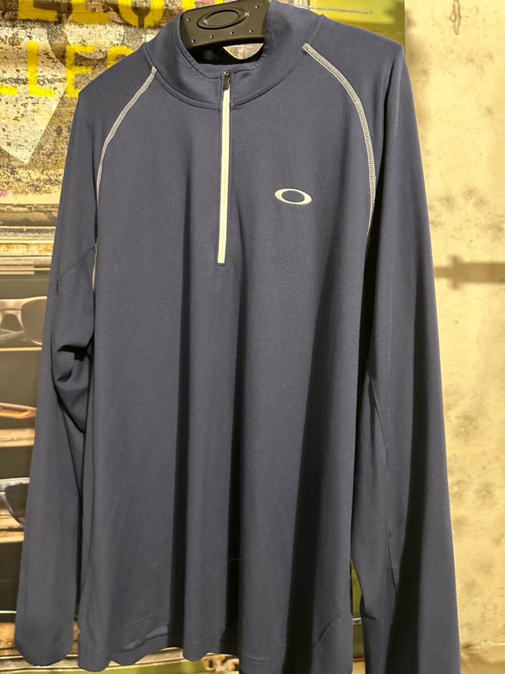 Oakley Navy 1/4 zip Performance Pullover